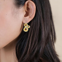 SUNNY Bouquet Flower French Hook Earrings