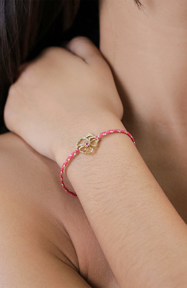 POPPY Braided Flower Bracelet