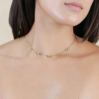 SUNNY Five Flowers Short Necklace