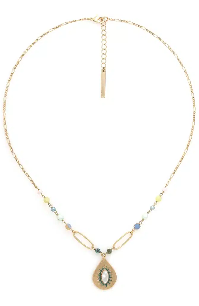 Zelie Short Necklace - Teardrop