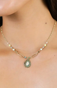 Zelie Short Necklace - Teardrop