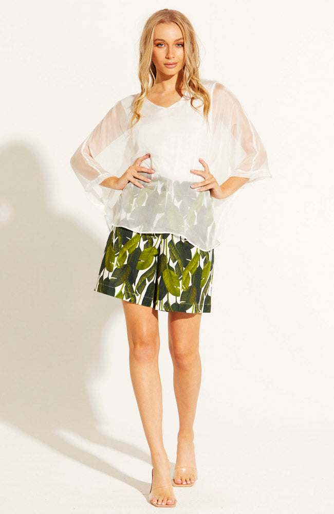 Summer Fever Silk Top - White