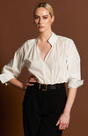 Adore You Oversized Cuff Shirt - White