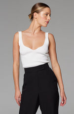Fortune Knit Singlet - White