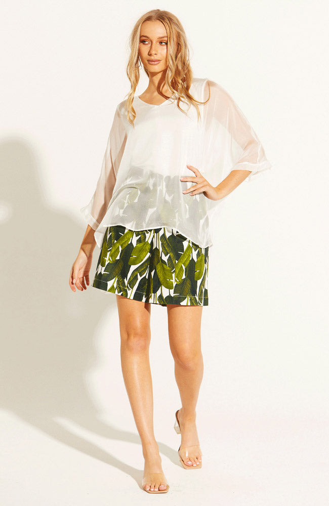 Summer Fever Silk Top - White