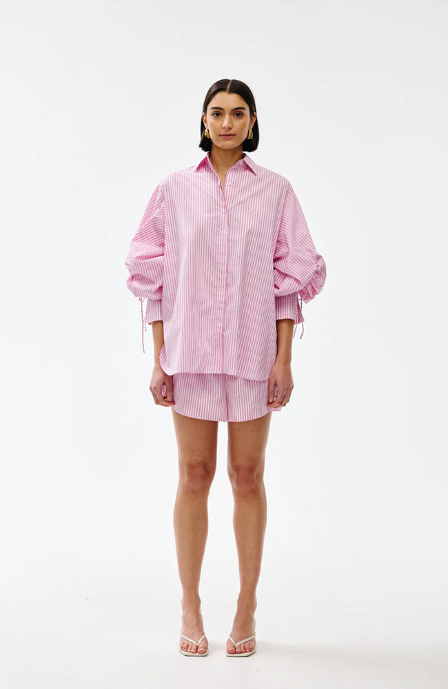 Ashton Shirt - Pink Pinstripe