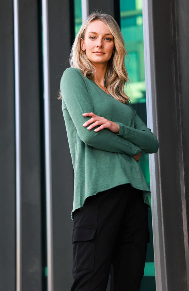 Millicent Long Sleeve Essential Tee - Amazon