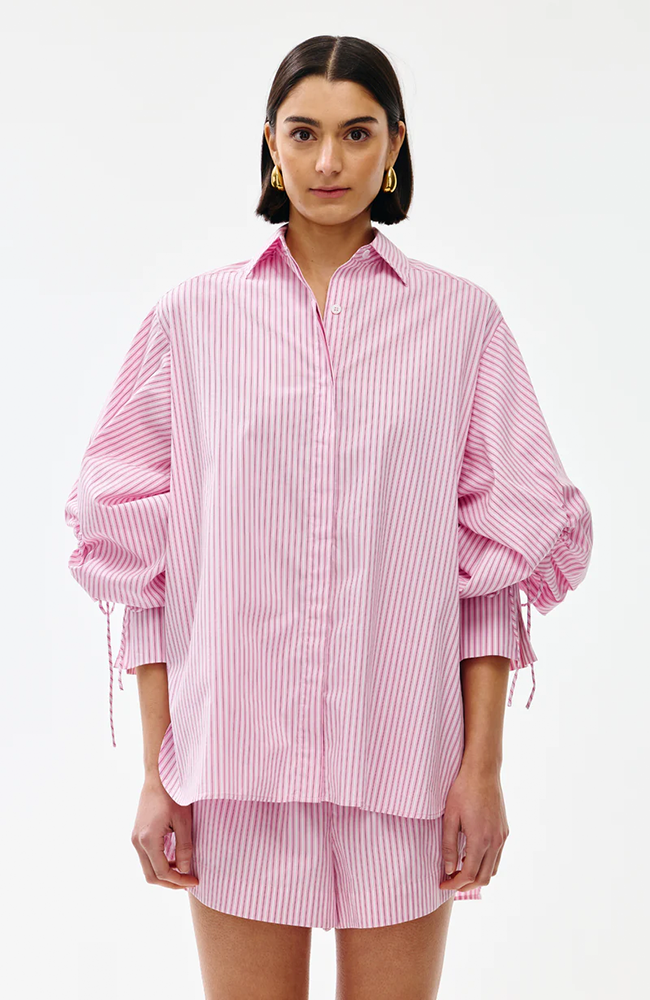 Ashton Shirt - Pink Pinstripe