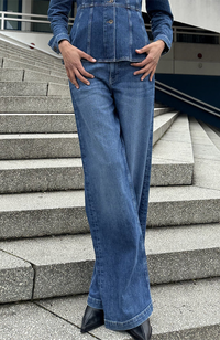 Dara Deco Jeans - Mid Blue