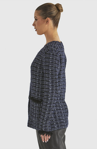 Beverley Knit Cardi - Navy Boucle