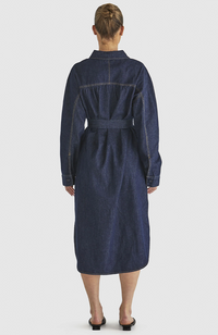Soaring Shirt Dress - Indigo Wash