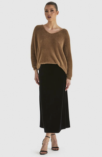 Mustang Sally Velvet Skirt - Black