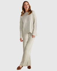 Catalina Knit - Oyster/Cream