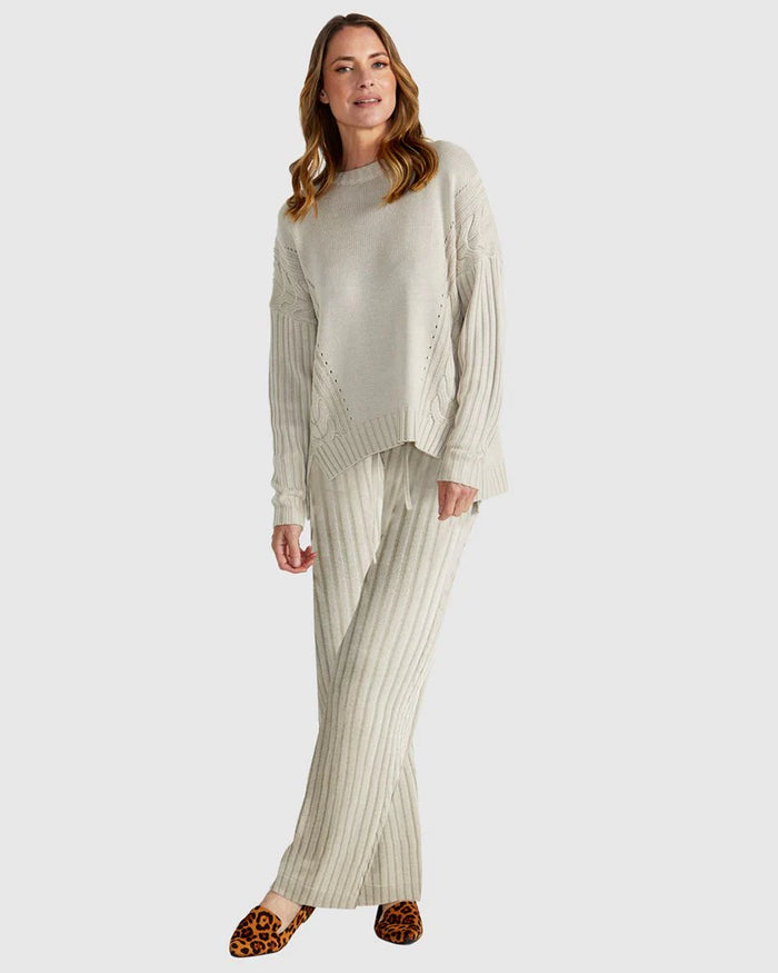 Catalina Knit - Oyster/Cream