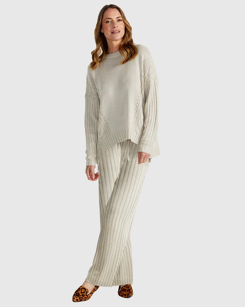 Catalina Knit - Oyster/Cream