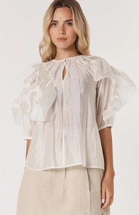 Celeste Ruffled Blouse – Ivory
