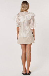 Celeste Ruffled Blouse – Ivory