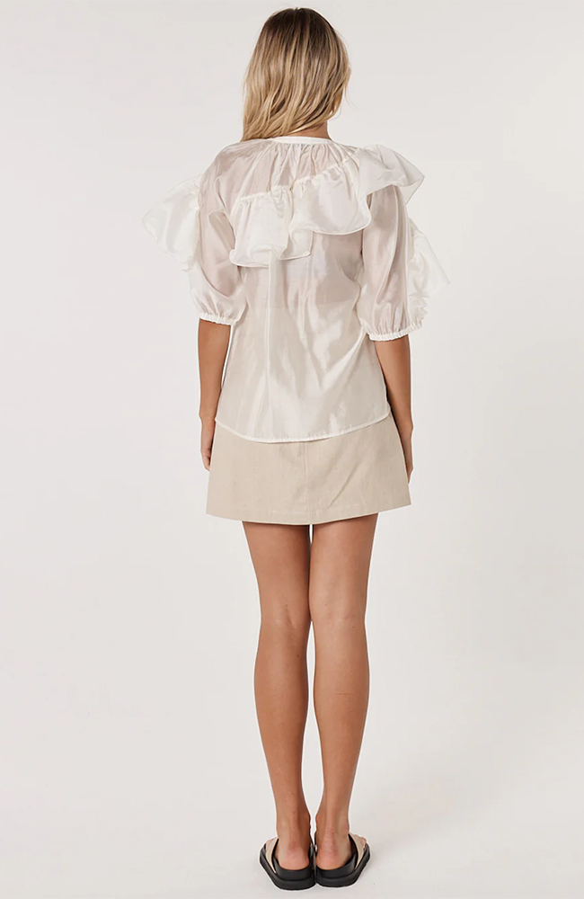 Celeste Ruffled Blouse – Ivory