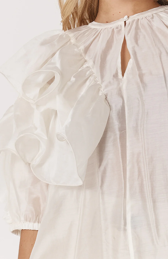 Celeste Ruffled Blouse – Ivory