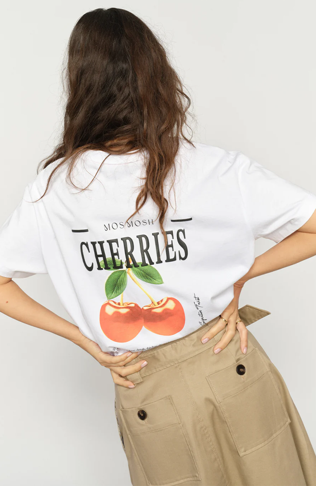 Lail Cherry Tee - White