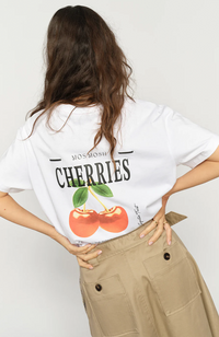 Lail Cherry Tee - White
