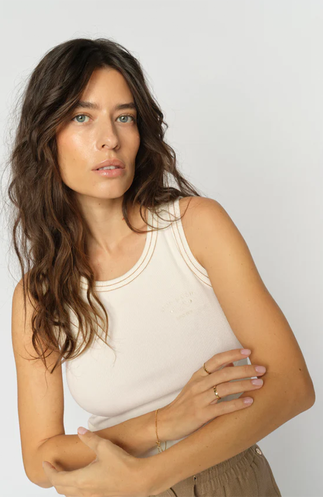 Ara Rib Tank Top - Ecru