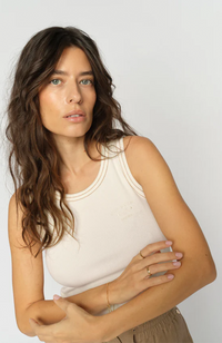 Ara Rib Tank Top - Ecru