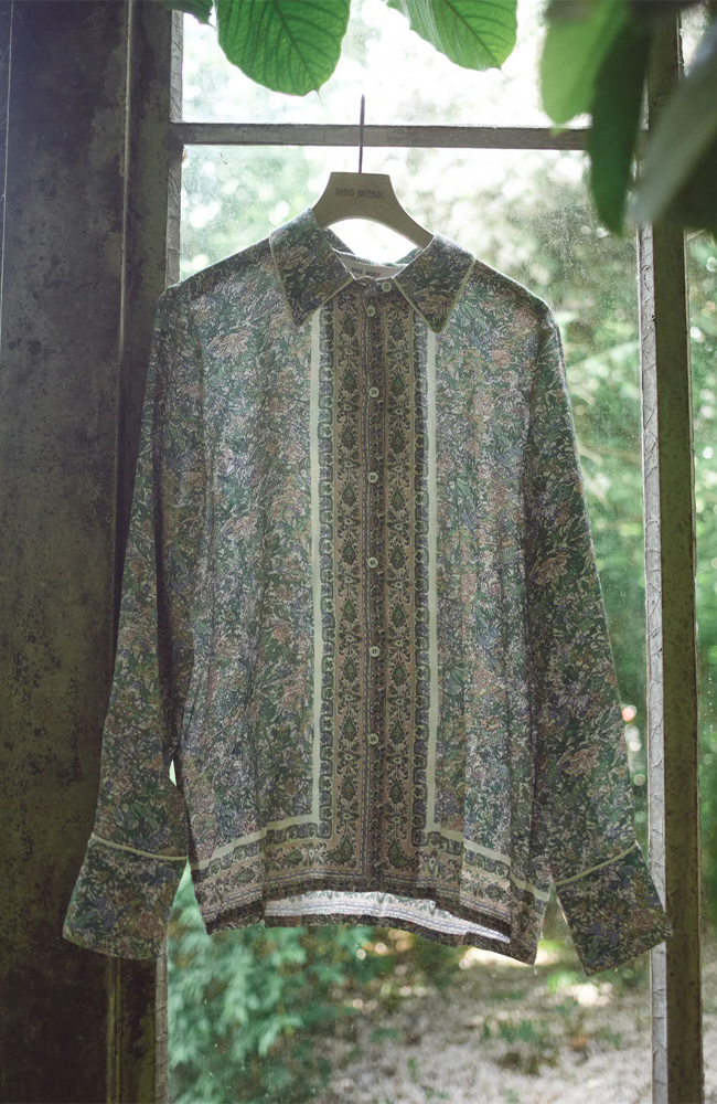 Kana Flowish Orchid Shirt - Turf Green