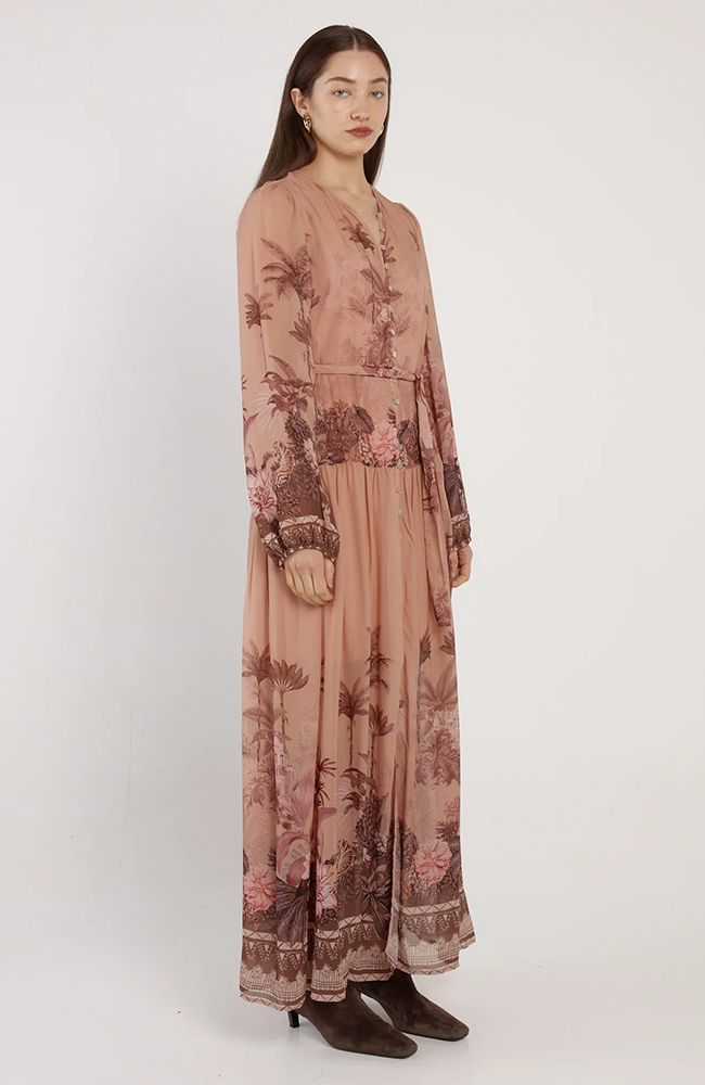 Romy Long Sleeve Maxi Dress - Neutral