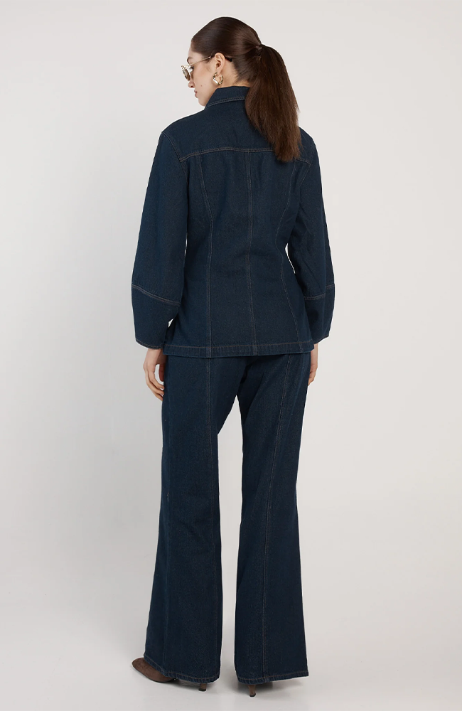 Wren Denim Sculpted Jacket - Indigo