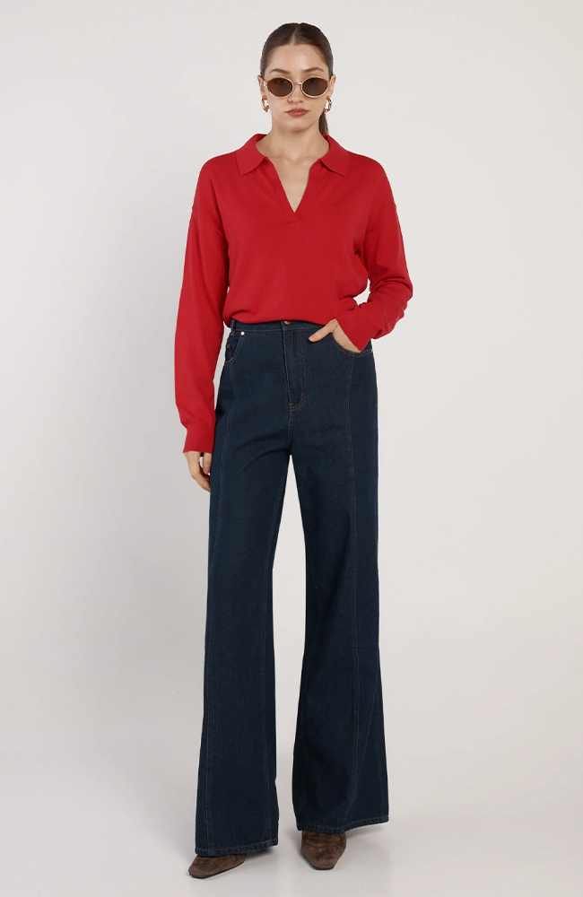 Avia Wide Leg Jean - Indigo