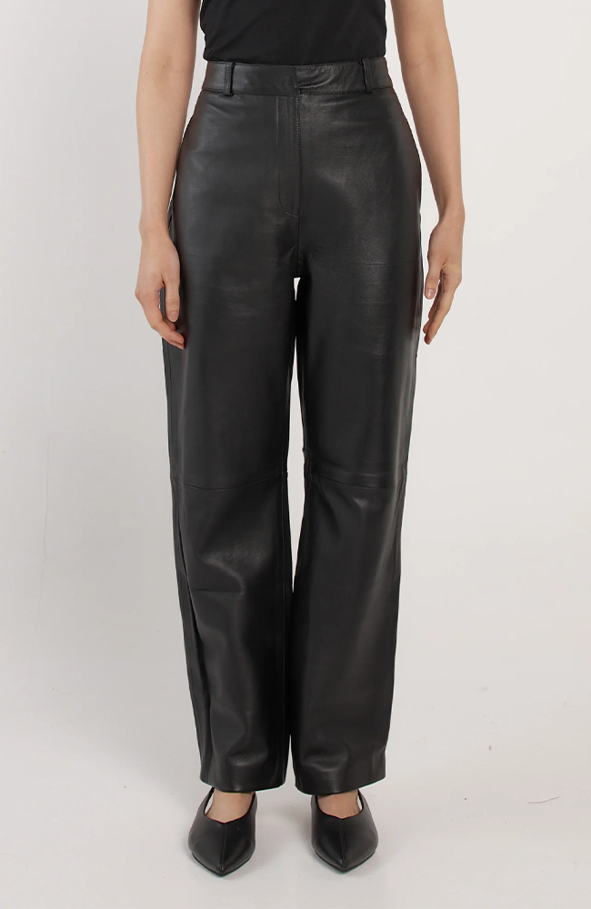 Elandra Leather Pant - Black