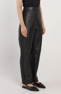 Elandra Leather Pant - Black