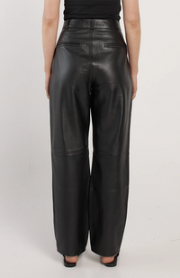 Elandra Leather Pant - Black