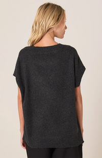 Rae V-Neck Vest - BLack Marle