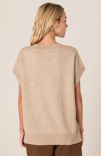 Rae V-Neck Vest - Brown Marle