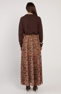 Emryn Maxi Skirt - Snake Sprint/Brown