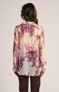 Nyomi Blouse - Light Purple/Flower Print
