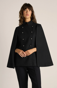 Ellis Military Cape - Black