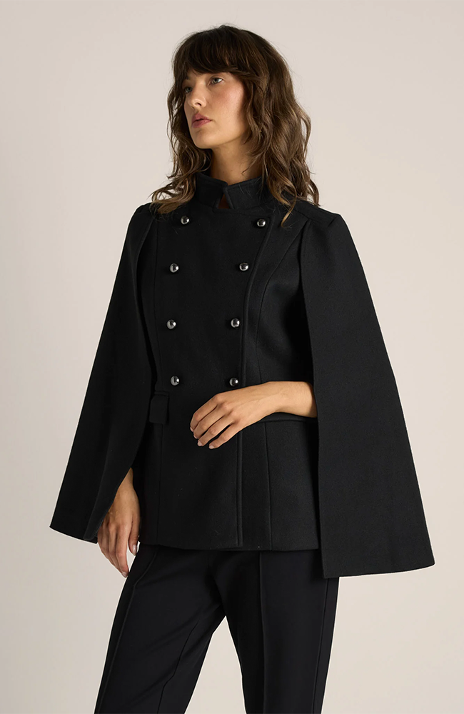 Ellis Military Cape - Black