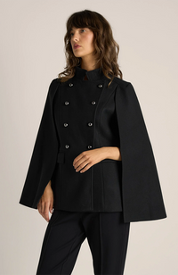Ellis Military Cape - Black