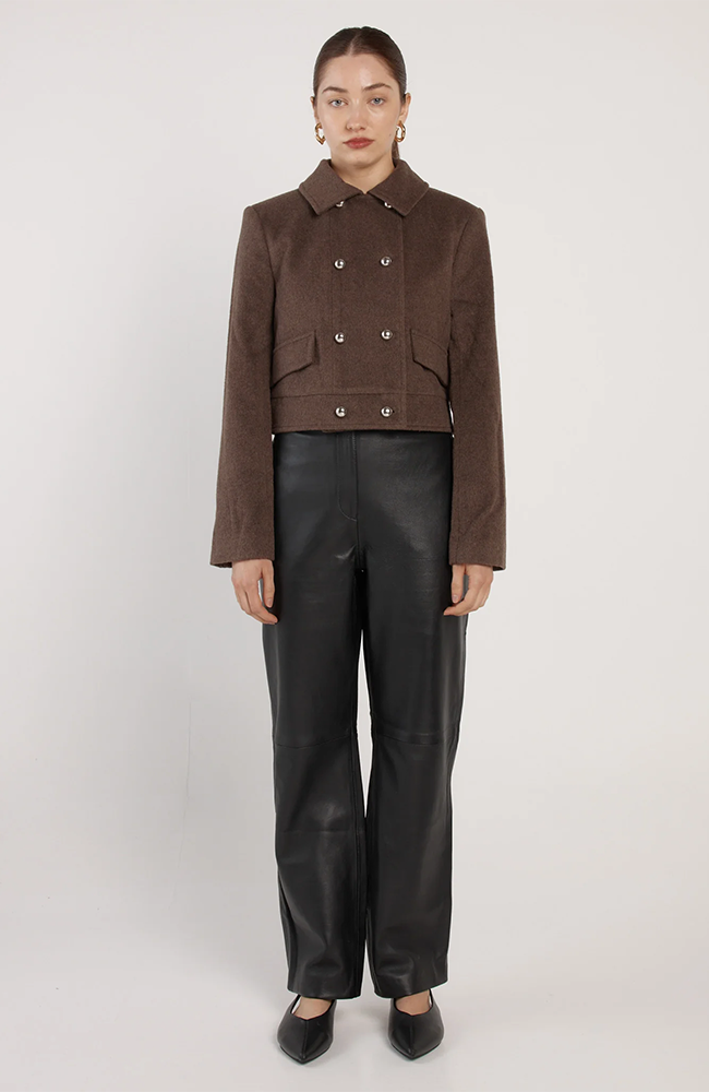 Elandra Leather Pant - Black