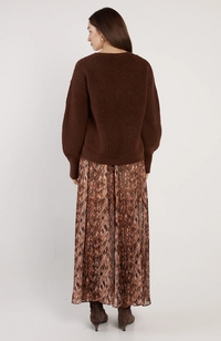 Remy V-Neck Jumper - Chocolate Brown
