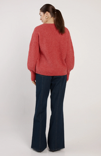 Remy V-Neck Jumper - Red