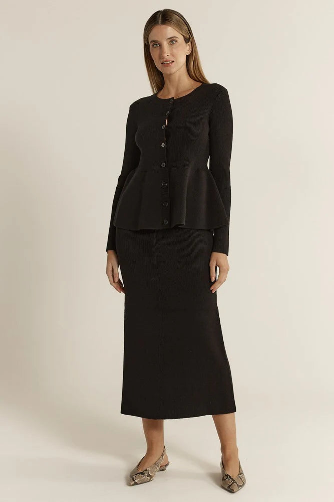 Vale Knit Skirt - Black