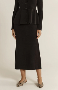 Vale Knit Skirt - Black
