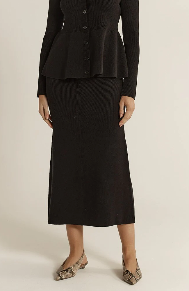Vale Knit Skirt - Black