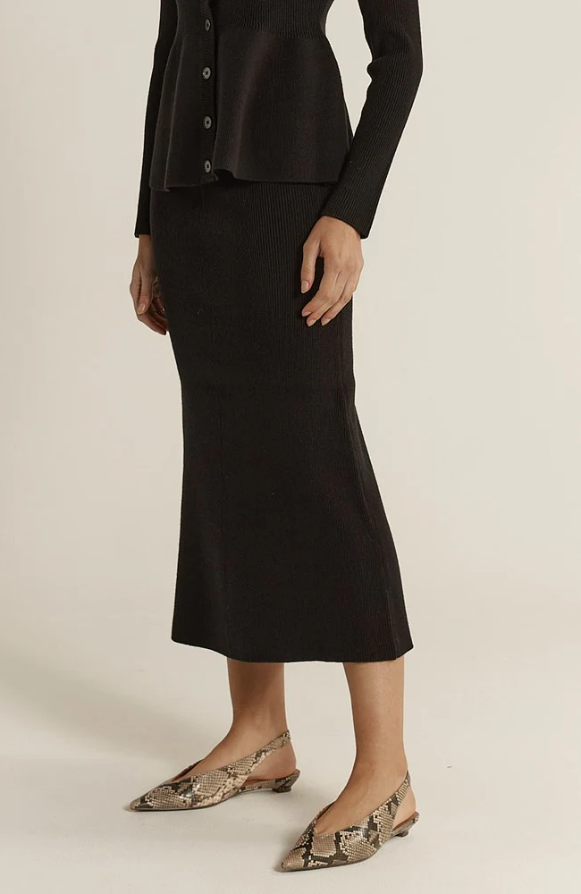 Vale Knit Skirt - Black