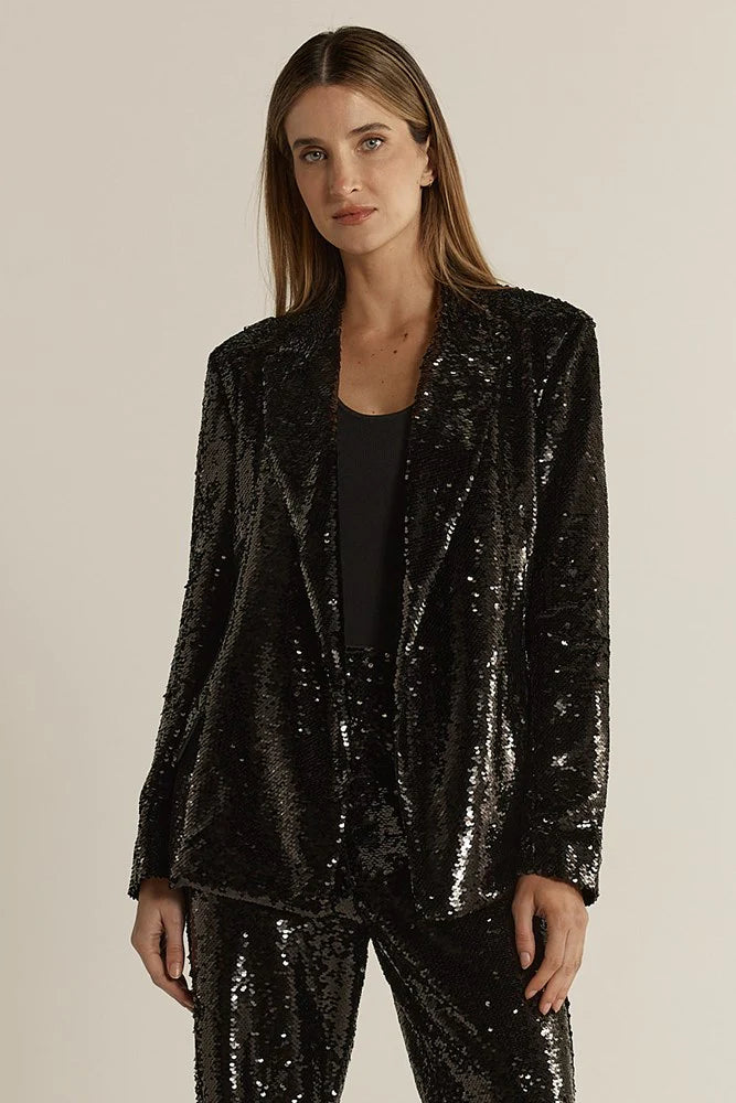 Rayne Sequin Blazer - Black