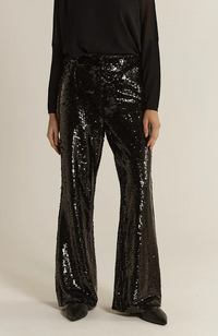 Rayne Sequin Pants - Black